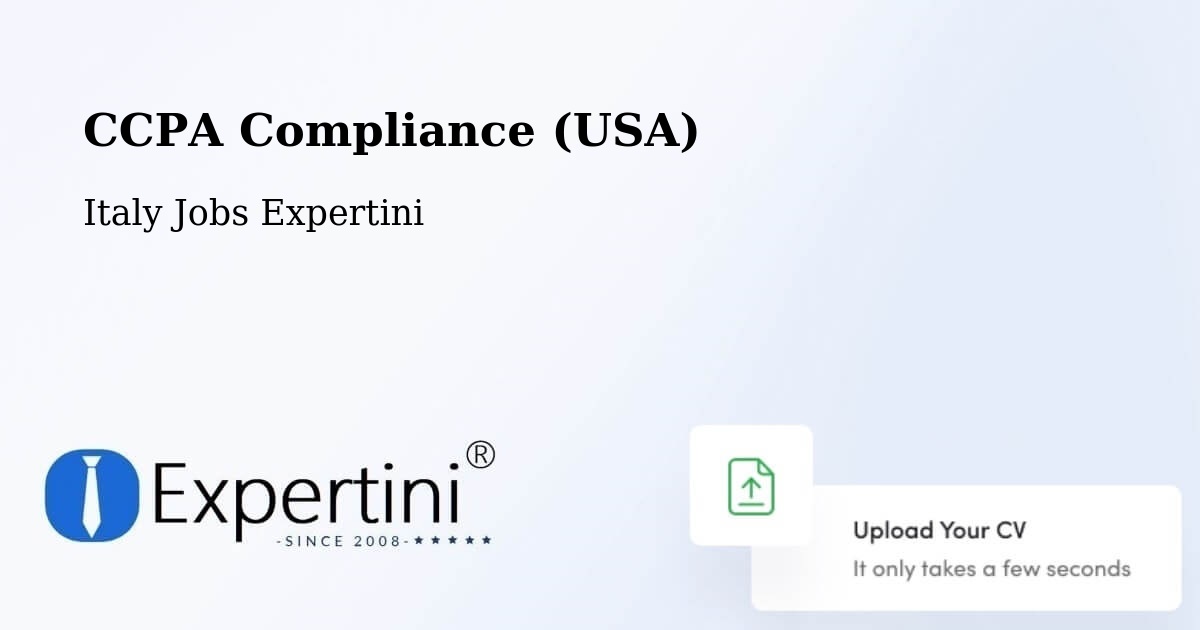 CCPA Privacy Rights & Compliance Notice – Prezzo - Italy Jobs Expertini