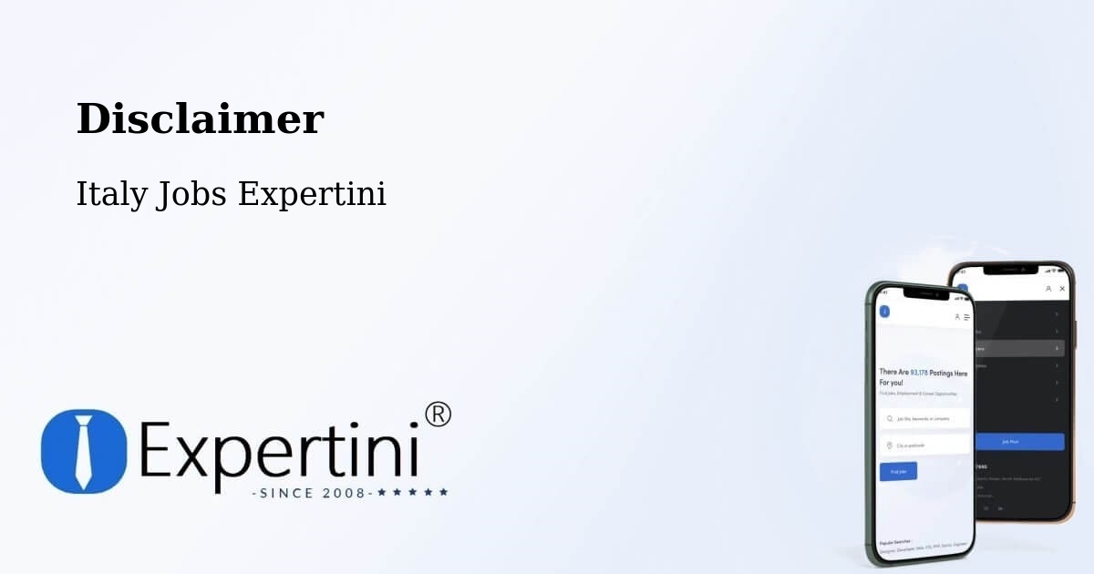 Disclaimer – Prezzo - Italy Jobs Expertini